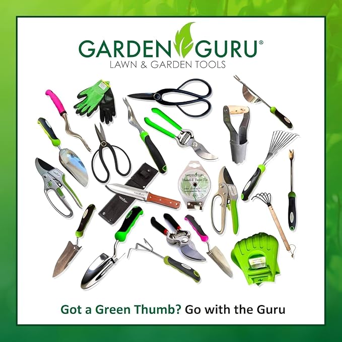 Garden Guru Garden Tool Blade Sharpener - 5" Handheld & Multi-Purpose Solid Carbide Sharpener w Protective Cover, Ergonomic Non-Slip Handle for Pruners Loppers Shears Knives Scissors Axe - 2 Pack