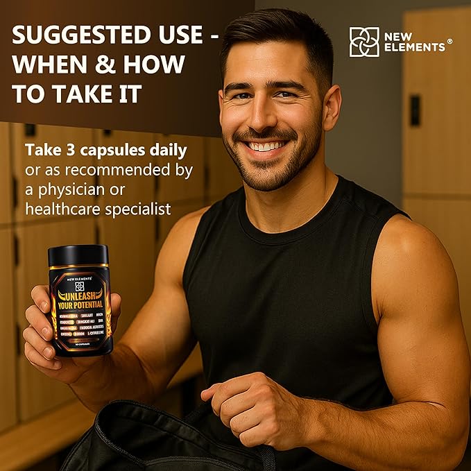 Natural Testosterone Booster Supplement for Men – Test Booster with Tongkat Ali, Fadogia Agrestis, Shilajit, Ashwagandha, Ginseng, Tribulus, Boron, DAA, L-Citrulline, D3 K2, Zinc & Magnesium