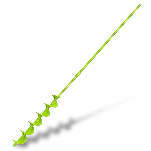 TCBWFY 2x32 Inch Auger Drill Bit for Planting - Long Handle Easy Planter Garden Auger - Bulb & Bedding Plant Augers - Post Hole Digger for 3/8”Hex Drive Drill