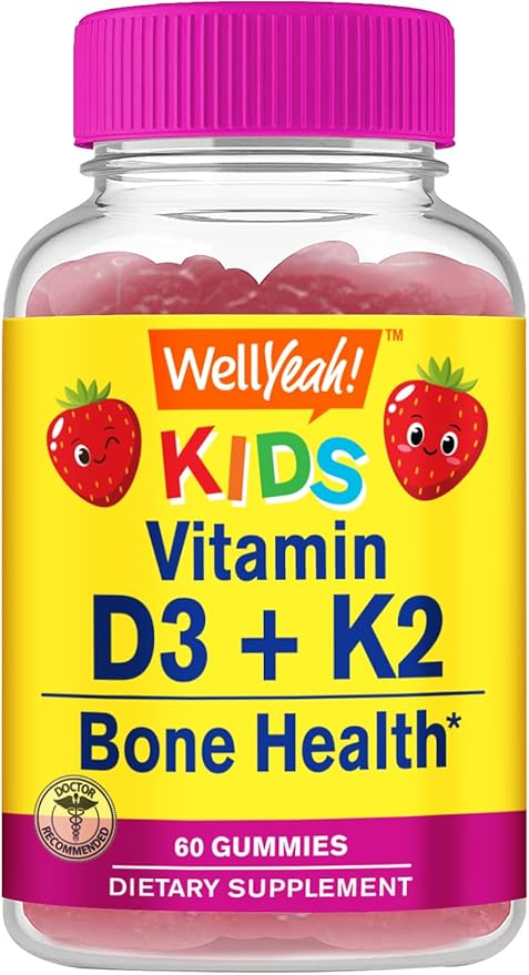 WellYeah Vitamin D3+K2 Kids + Iron + Vitamin C Kids, Gummies Bundle - Great Tasting, Vitamin Supplement, Gluten Free, GMO Free, Chewable Gummy