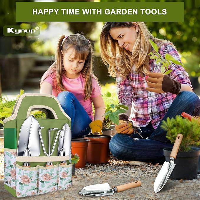 Kynup Gardening Tools, Garden Tools Set with Garden Trowel, Hand Garden Shovel, Gardening Essentials, Supplies, Garden Stuff, Gardening Gifts for women, Gardenig Kit for Starters