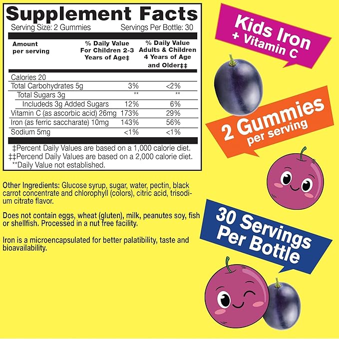 WellYeah Vitamin D3+K2 Kids + Iron + Vitamin C Kids, Gummies Bundle - Great Tasting, Vitamin Supplement, Gluten Free, GMO Free, Chewable Gummy