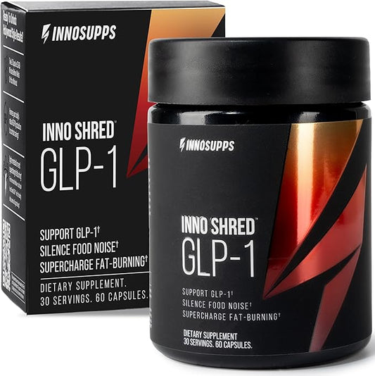 InnoSupps Inno Shred GLP-1 - Thermogenic Support + Appetite Support + Energy* - Berberine + Chromium - 60 Capsules. 30 Servings.