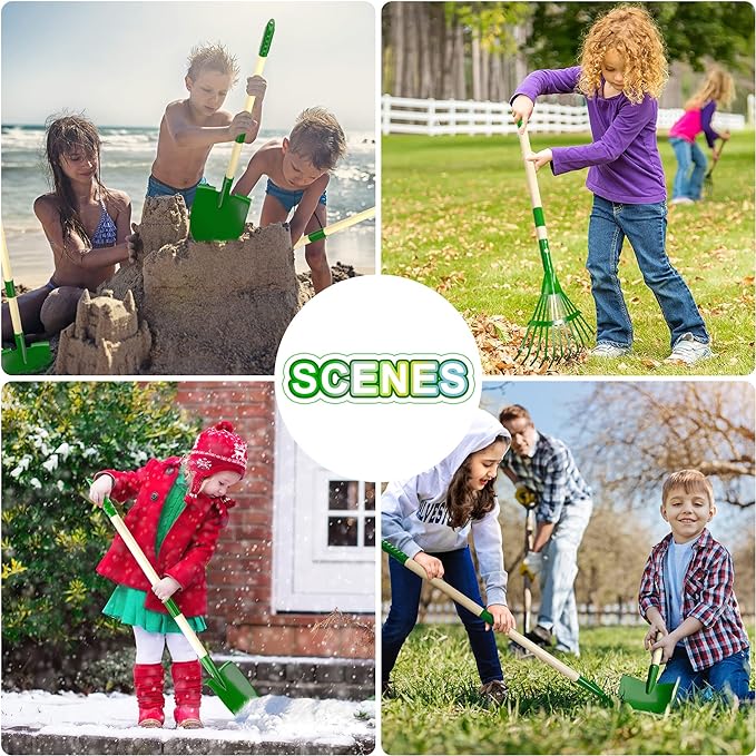 Duckura Kids Gardening Tools Bug Catcher Kit, Outdoor Toys with Wheelbarrow Set and Shovel, Rake, Bug Catcher Kit, Summer Yard Digging Weed Birthday Gifts Toys, Easter for Boys Girls Age 2 3+